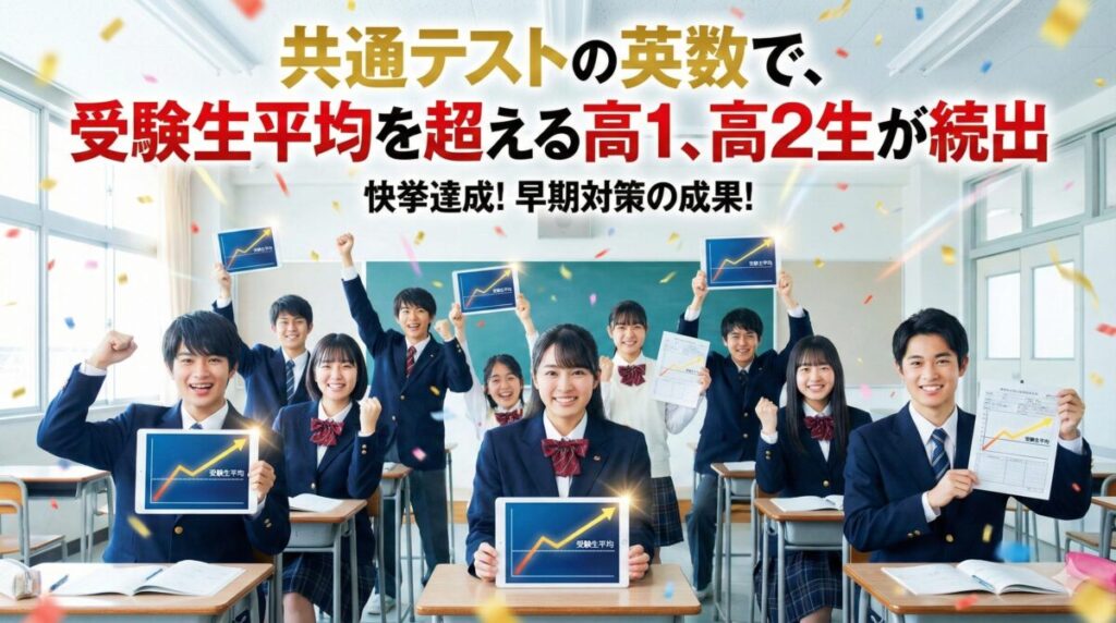 共通テストの英数で受験生平均を超える生徒が続出