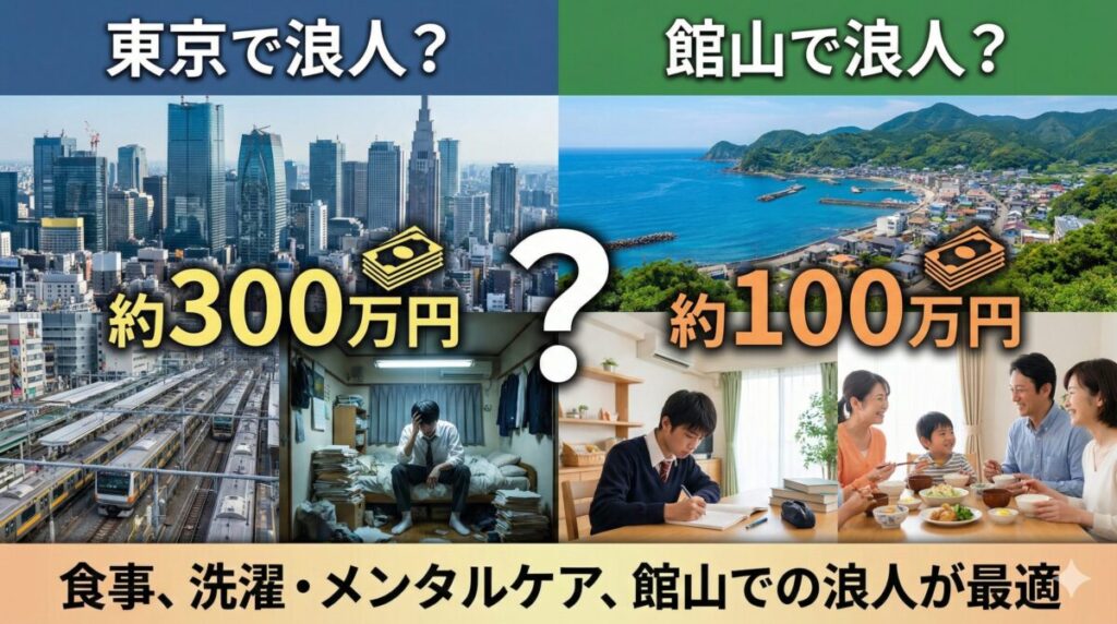 東京で浪人するのか、館山で浪人するのか