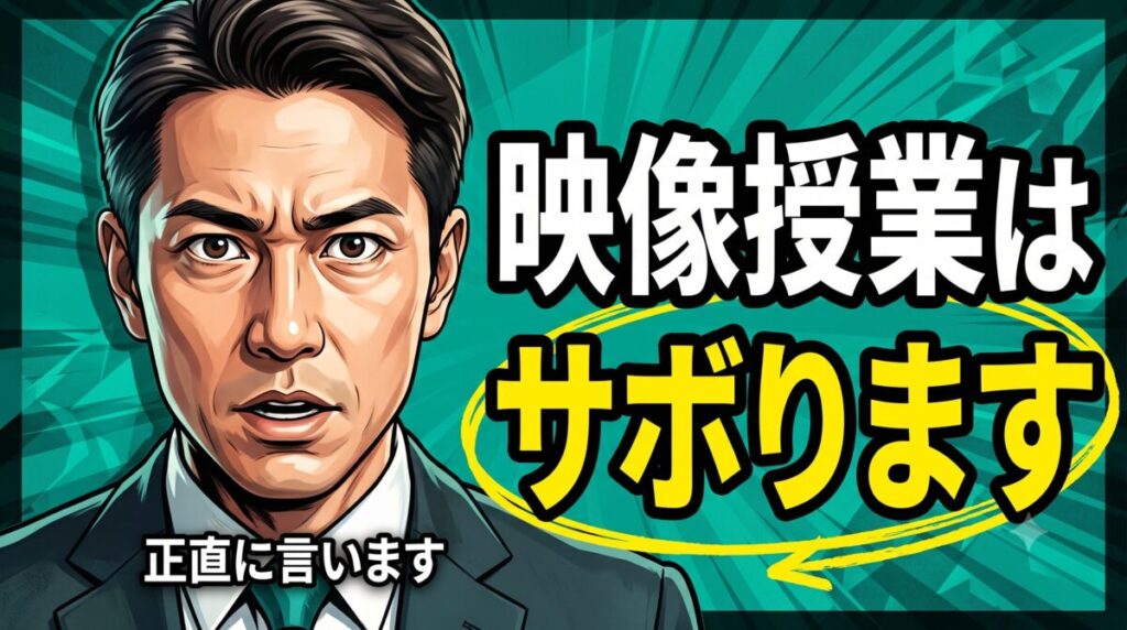 映像授業はサボる