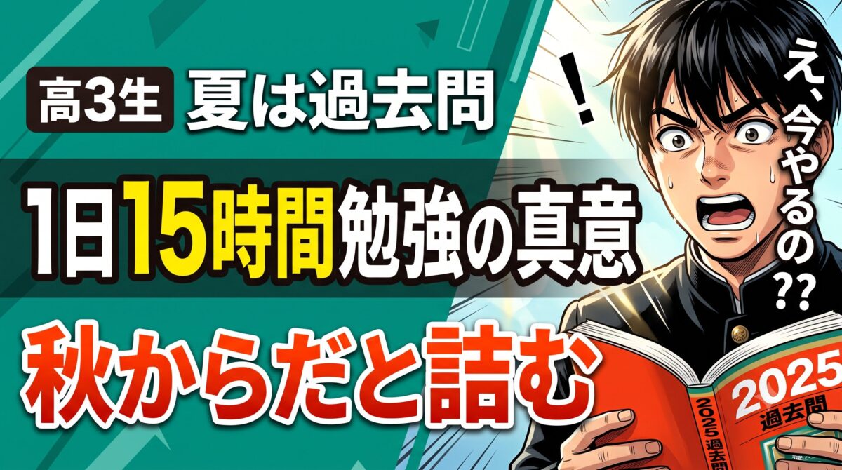 高3生の夏休み 1日15時間勉強と過去問演習