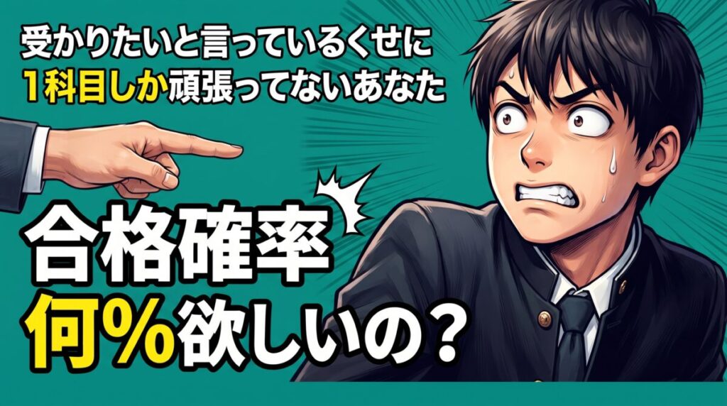 あなたは何パーセントの確率で第一志望に合格したいの？